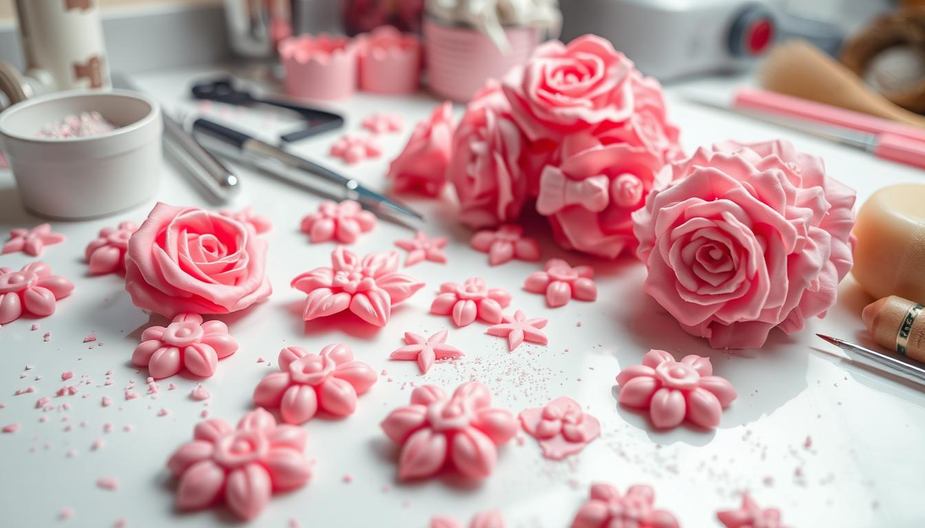 edible decorations with gum paste for cake